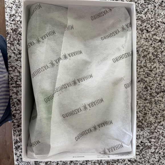 Maison Mihara Yasuhiro Mens Green Leather Parker Chunky Sole Low Top Sneakers - Picture 6 of 14